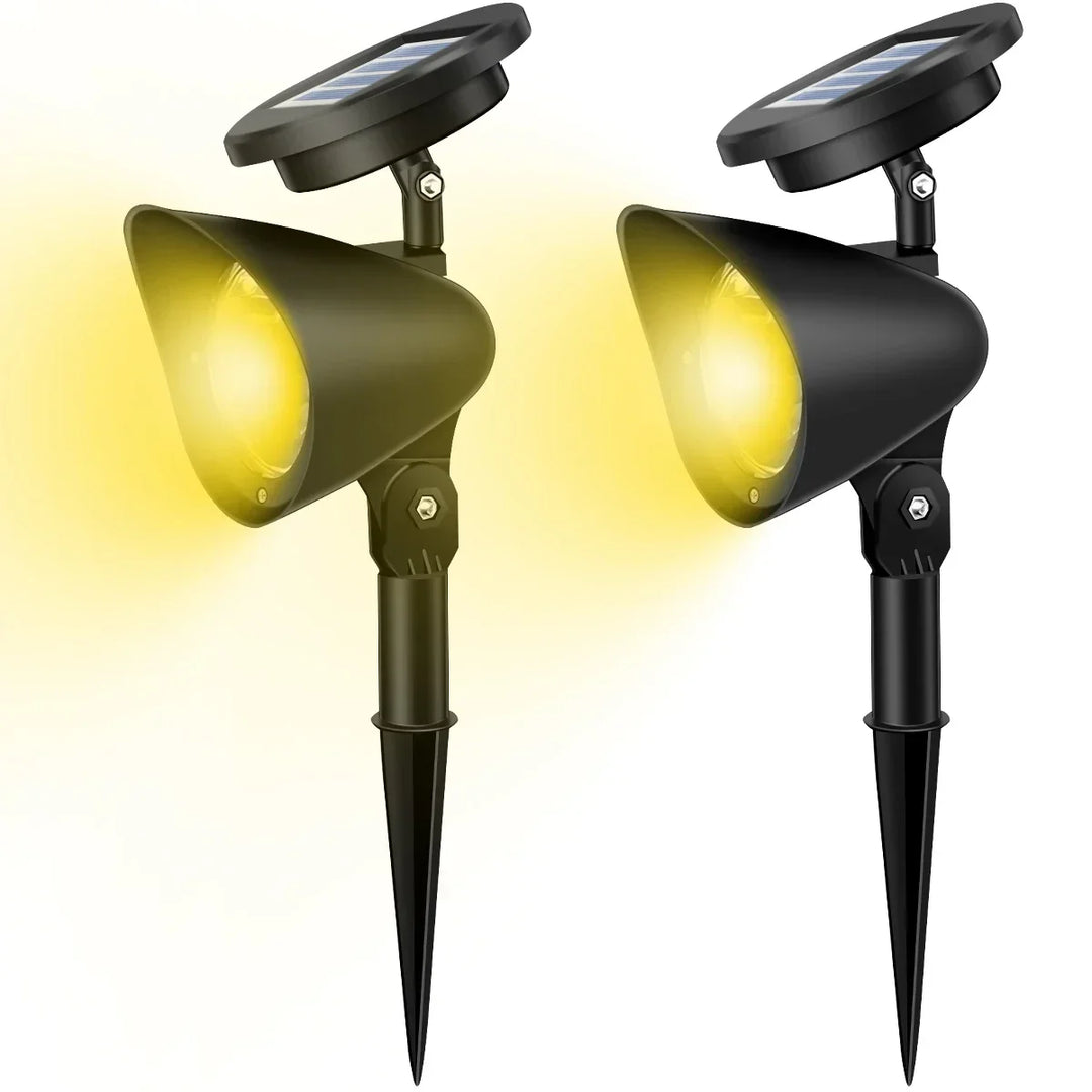 Projecteur solaire LumiFokus | Projecteur LED de jardin | Étanche IP65 | Pour arbres, chemins et éclairage paysager