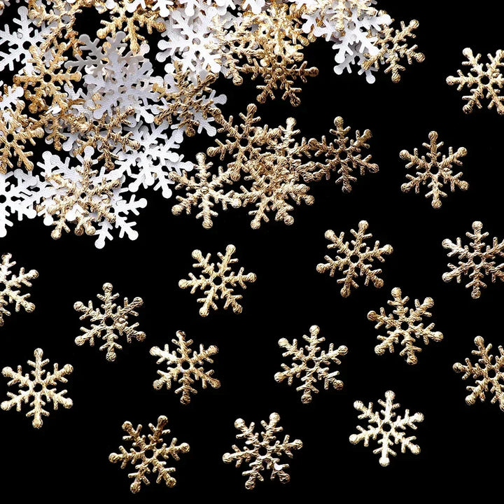Frostivelle | 300 pièces de confettis flocons de neige | 2 cm | Décoration de Noël hivernale | Pour arbre, table & décoration de gâteaux