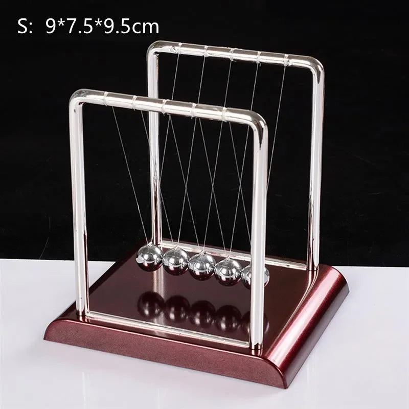 1 PC Pendule Kinetico Newton | Boules d'équilibre | Mouvement infini | Acier & Bois Boules d'Acier d'Équilibre Mouvement Perpétuel Boule de Collision Enseignement Scolaire, Physique Science Pendule Décoration d'Intérieur