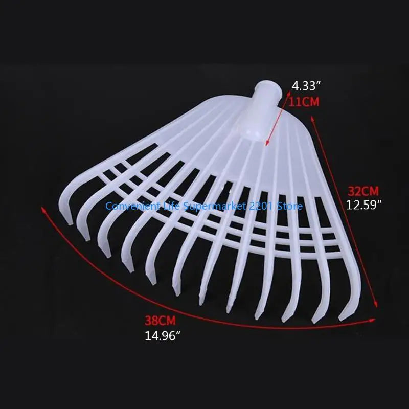 Râteau Rakeon à 12 dents | Plastique | 38 × 32 cm | Sans manche | Léger et polyvalent