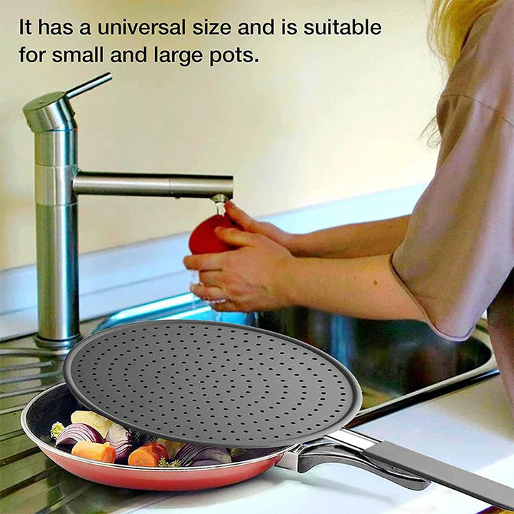 Couvercle anti-éclaboussures Sileva SafeSplash | Protection en silicone pour poêles et casseroles jusqu'à Ø28 cm | Résistant à la chaleur & multifonctionnel