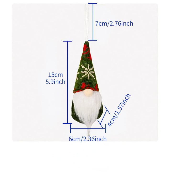 NordiTomte Lutins de Noël 3 pièces | Tissu tricoté & peluche | Décoration suspendue pour sapin de Noël & maison | Gnomes scandinaves