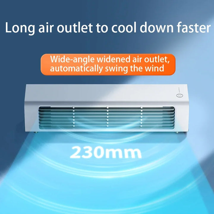 Ventilateur mural AeroSilence FlexFan | Ventilateur USB sans pales avec télécommande | 3 vitesses & mode oscillant | Batterie de 3000 mAh | Silencieux & moderne – pour bureau & maison