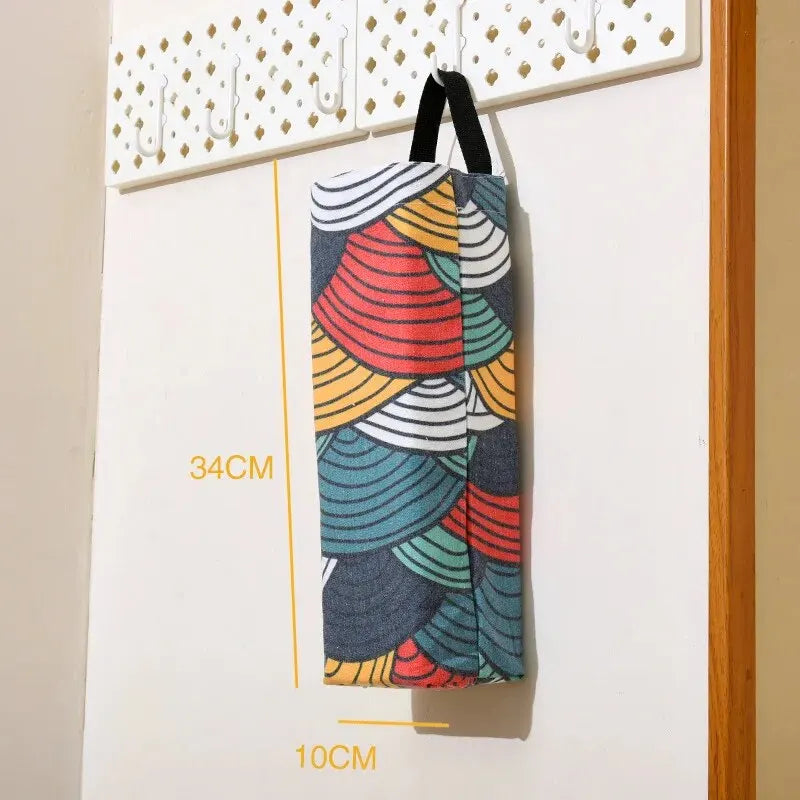Support mural Baginova pour sacs poubelle | Distributeur de sacs gain de place | Rangement sans perçage | 34×10 cm