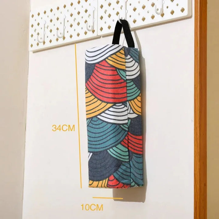 Support mural Baginova pour sacs poubelle | Distributeur de sacs gain de place | Rangement sans perçage | 34×10 cm