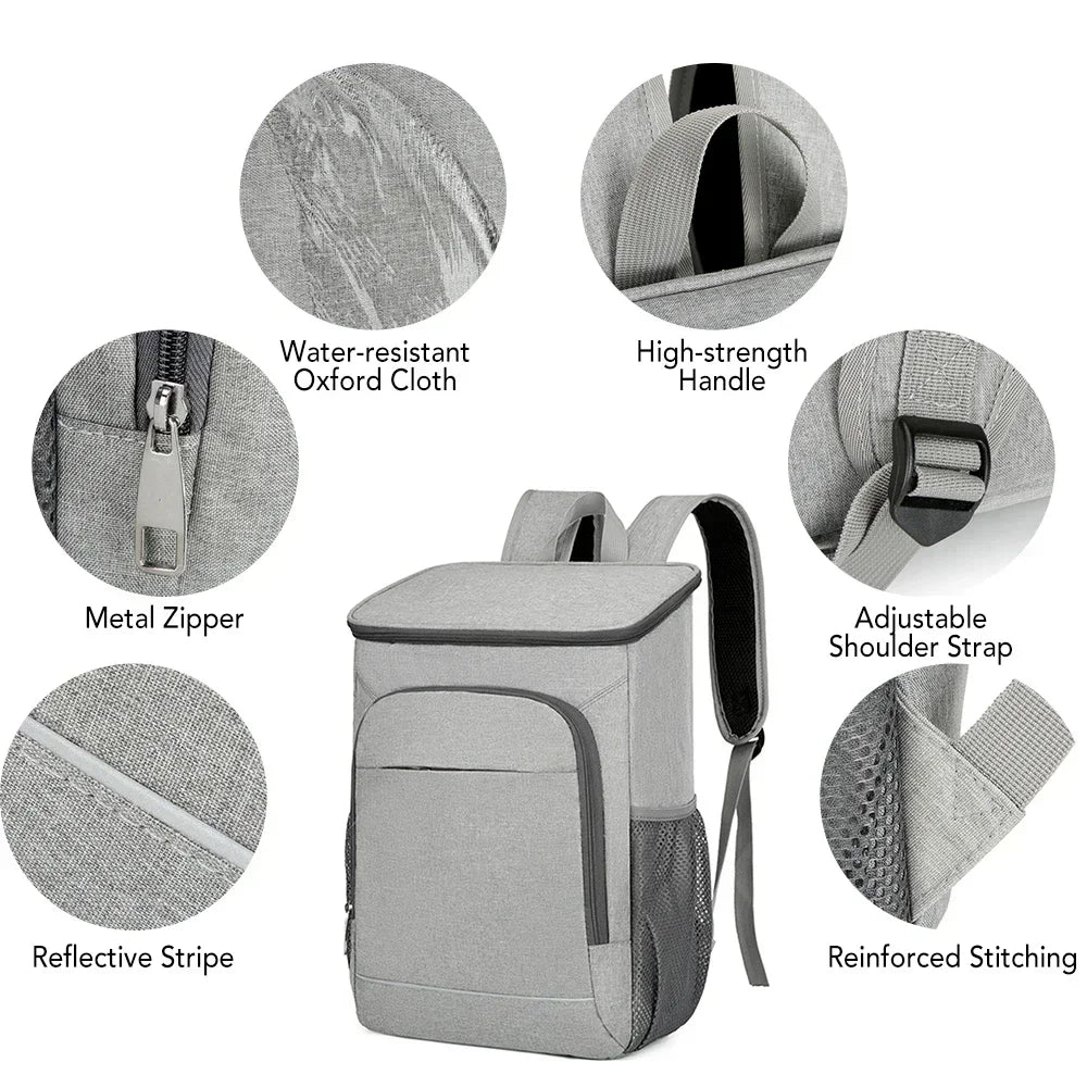 FrostoPak Sac à dos réfrigérant 30L | Étanche & Isolé | Pour Camping, Randonnée & Pique-nique | Tissu Oxford