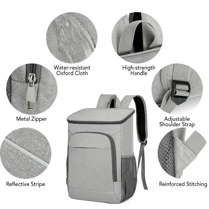 FrostoPak Sac à dos réfrigérant 30L | Étanche & Isolé | Pour Camping, Randonnée & Pique-nique | Tissu Oxford