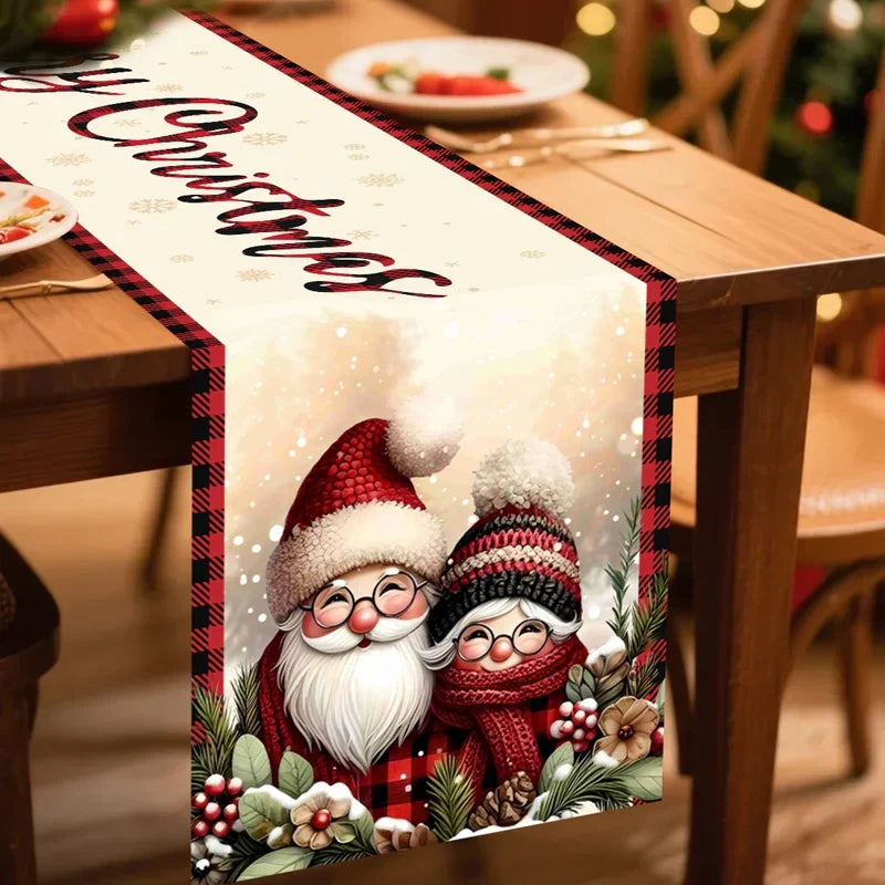 Chemin de table de Noël Festivia | 180×35 cm | Élégant & Festif | Décoration de table pour Noël & Nouvel An 2025/2026