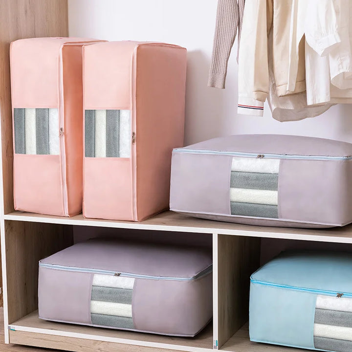 Sac de rangement pliable pour vêtements | Pour couvertures, coussins et vêtements | Organisateur en non-tissé SoftStow