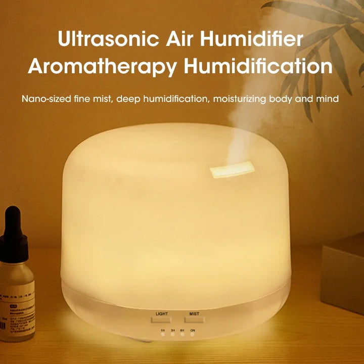 Diffuseur d'arômes Lunora | 500 ml | Humidificateur à ultrasons | Veilleuse LED | Fonctionnement USB