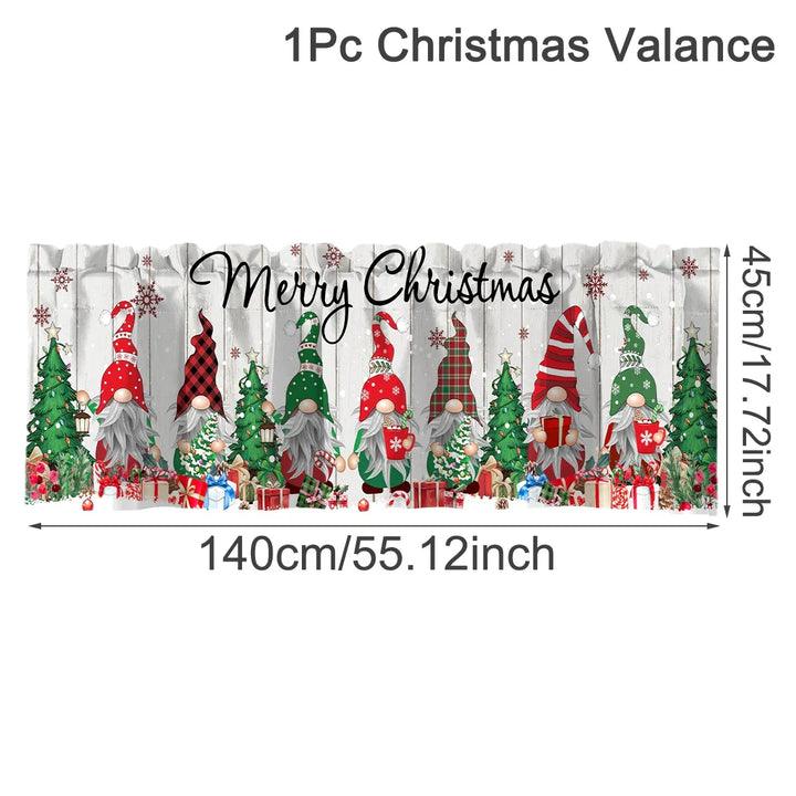 Rideaux courts de Noël NoëlHome | Décoration festive pour fenêtres | 100 % Polyester | Pour cuisine et salle de bain | Collection de Noël 2025