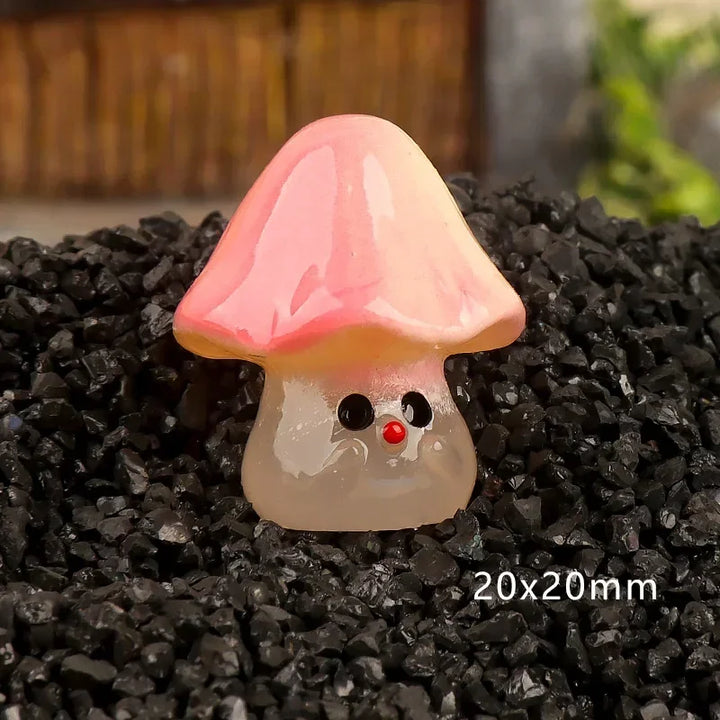 Mycoria Mini-Champignons 6 pièces | Figurines décoratives lumineuses | Résine | Pour jardin féerique, paysages de mousse & maison de poupées