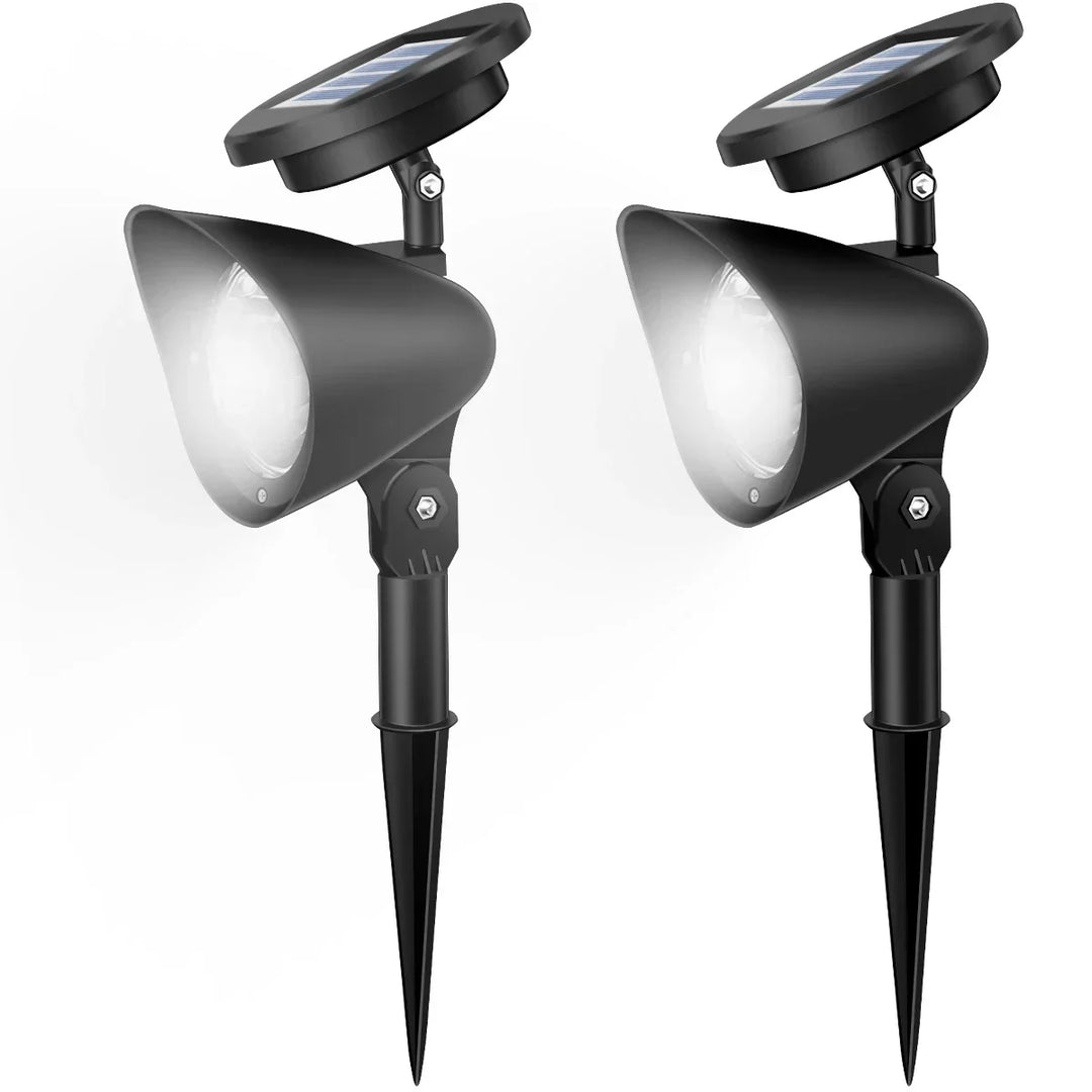 Projecteur solaire LumiFokus | Projecteur LED de jardin | Étanche IP65 | Pour arbres, chemins et éclairage paysager