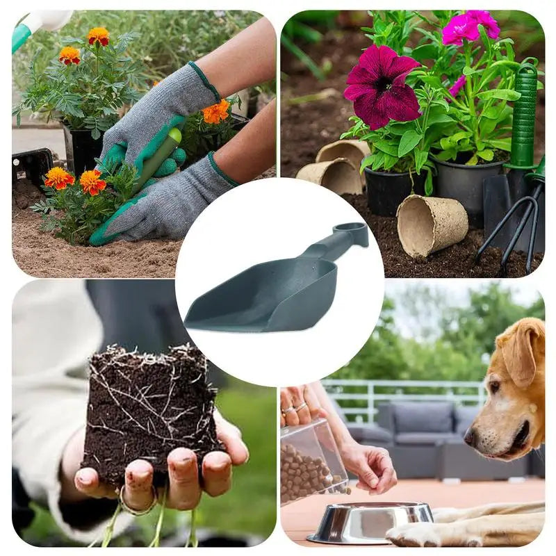 Plantiva Pelle de jardin en plastique | Poignée ergonomique | Gain de place & Léger | Disponible en 2 tailles