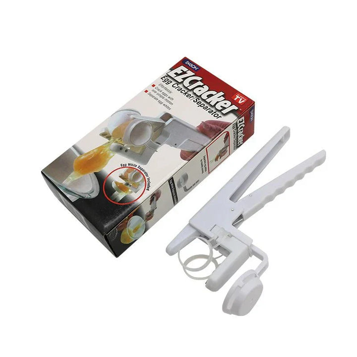 Eggacto Ouvre-œufs en Acier Inoxydable | Pour œufs crus & cuits | Propre & précis | 21,5 x 7,5 x 5,3 cm