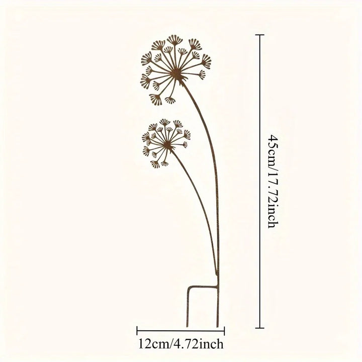 Florandis Pièce de jardin en métal en forme de fleur | Tige décorative pour balcon, parterre et pot de fleurs | Résistante aux intempéries et riche en détails