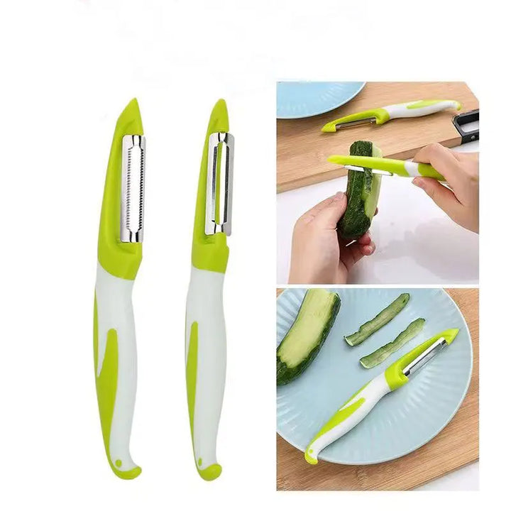 Peelino Éplucheur à légumes avec lame en acier inoxydable et poignée ergonomique | 18,3 × 2,4 cm | Pour fruits et légumes | Compatible lave-vaisselle