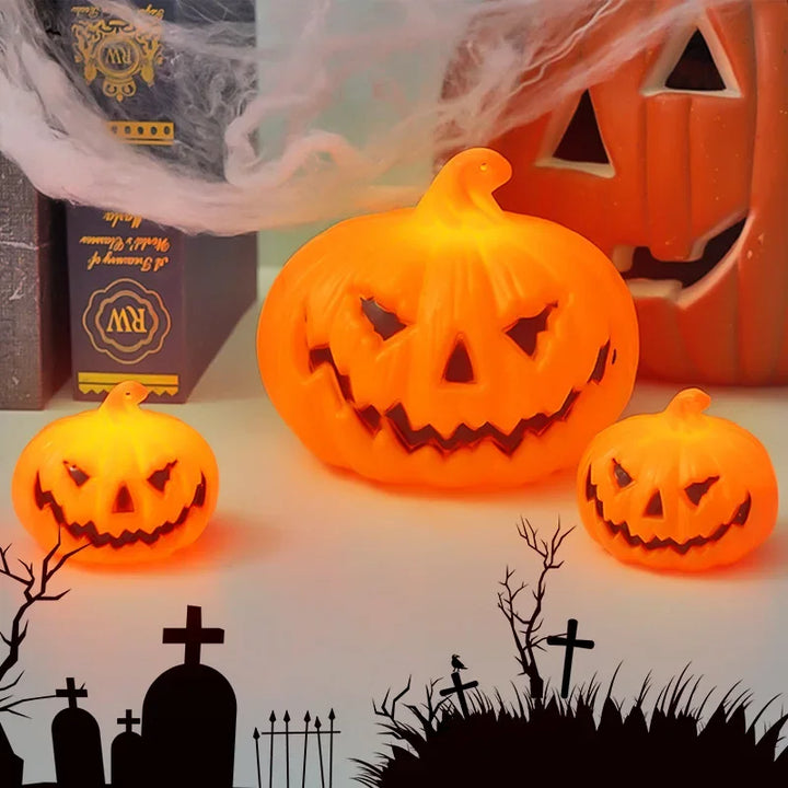 Lanterne Halloween JackoGlow | Éclairée par LED | Décoration de citrouille réutilisable | Salon, jardin & fête