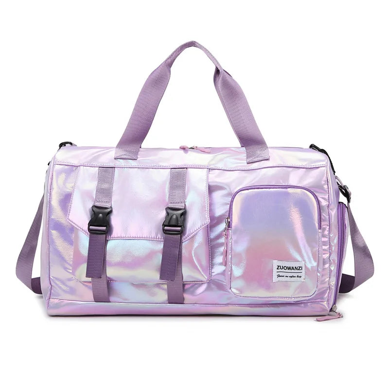 Lumivista Sac de Voyage Holographique | Sac à épaule Weekender Stylé avec Compartiment à Chaussures | Parfait pour les Escapades de Week-end & les Courts Séjours