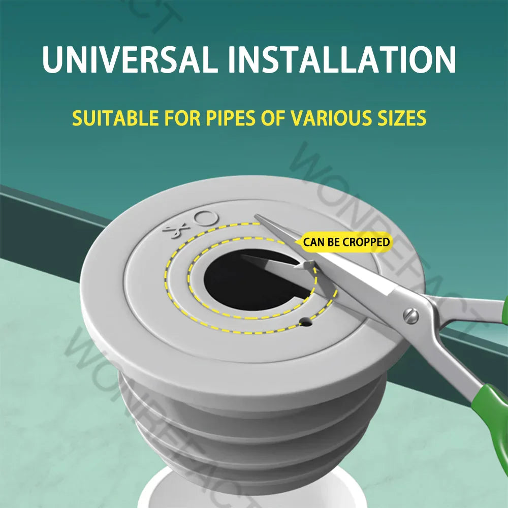 Joint de drainage en silicone DRAINLOK | Stop odeurs & protection contre les insectes | Pour tuyaux de 3,5 à 7,5 cm | Set de 2
