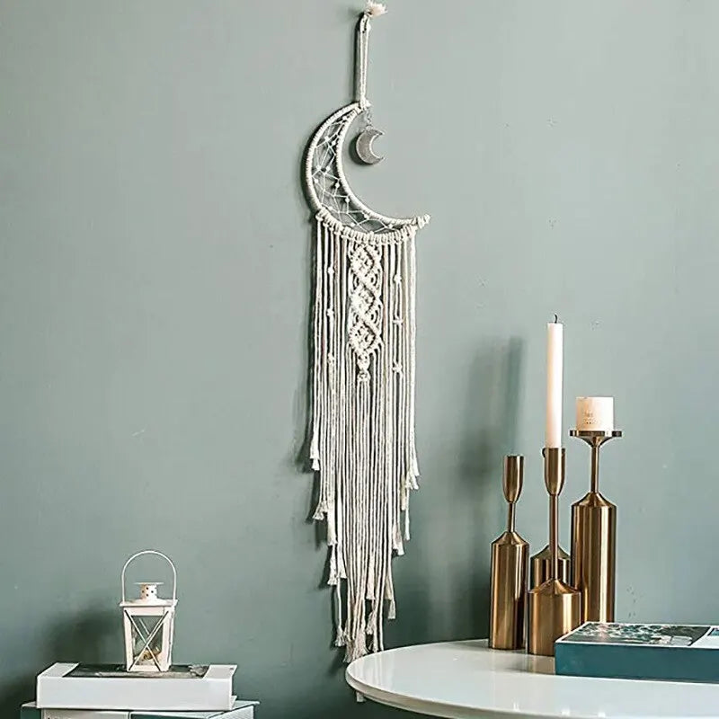 Tapis mural en macramé BohoLoom | 96×20 cm | Macramé fait main au style bohème