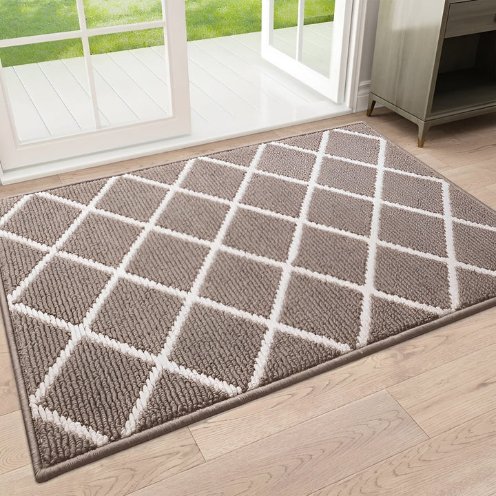 Tapis d'entrée SafeStep | Design à carreaux | Antidérapant & Absorbant | Facile à entretenir | Différentes tailles