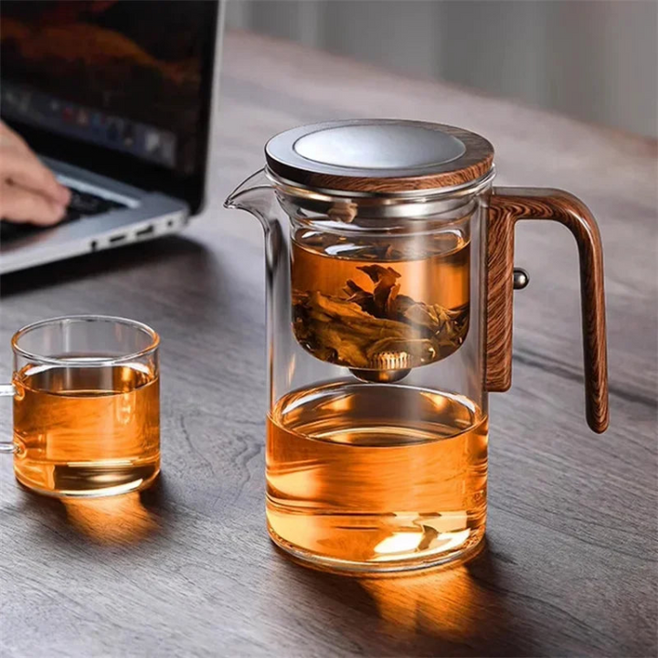 Tealuxe - Théière élégante en verre avec infuseur