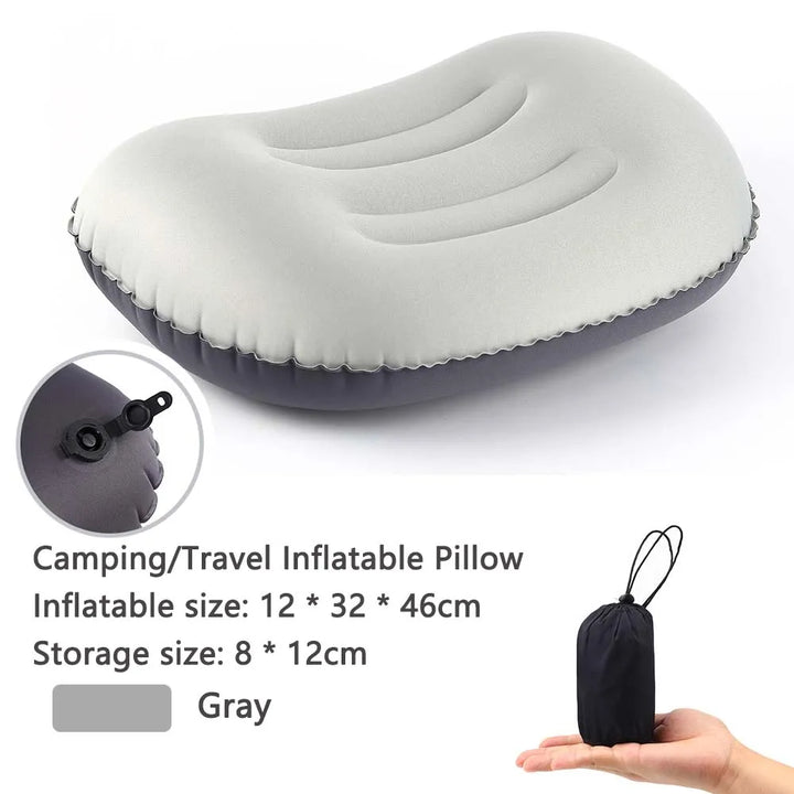 AirNest Coussin de Camping Gonflable | Compressible & Pliable | Support de Cou pour Camping, Randonnée & Voyage