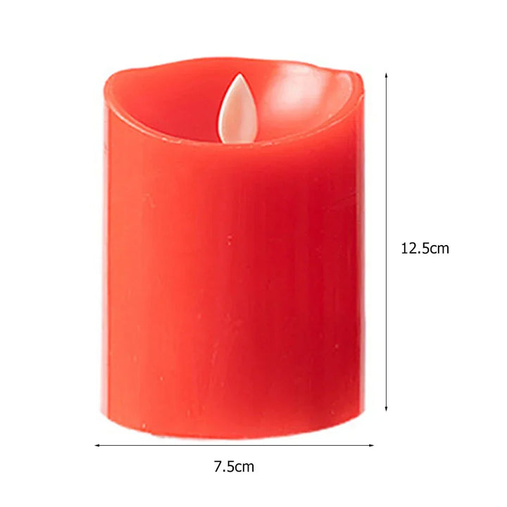 Flamara Glow Bougie LED-Stumpen avec Flamme Mobile | 5 Tailles | Effet Cire Réelle & Fonctionnement sur Piles | Sûr & Sans Fumée