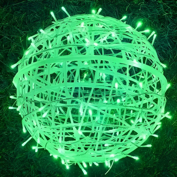 Lumora Guirlande lumineuse LED en boules | Fonctionne sur piles & Résistante aux intempéries IP65 | Pour intérieur & extérieur | Ø 6 cm | Plastique