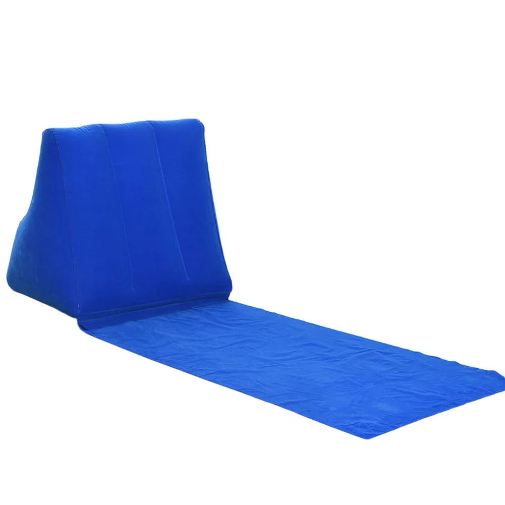 Matelas de plage gonflable avec dossier | Pliable et confortable | Coussin de voyage et de camping AirLounge