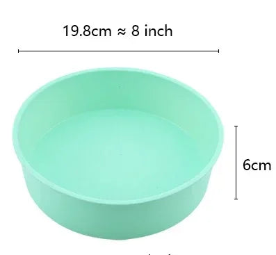 Moule à Gâteau Rond BakeoFlex en Silicone | Antiadhésif & Résistant à la Chaleur | 4–10 pouces (10–25 cm)
