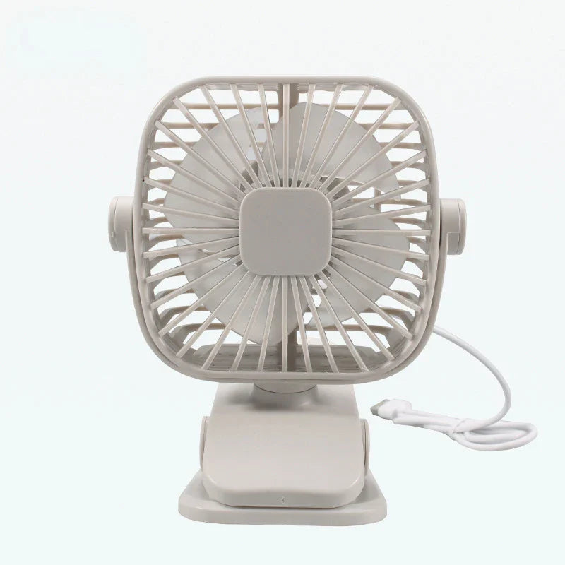 Ventilateur Mini USB SilentBreeze | Portable & Rechargeable | Ventilateur de bureau & clip silencieux pour bureau & lit