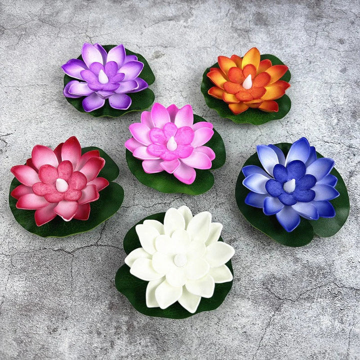 Lampe Lotus Flottante LUMILYA | Capteur d'eau LED | Lumière Blanc Chaud | Pour Étang, Jardin & Fêtes