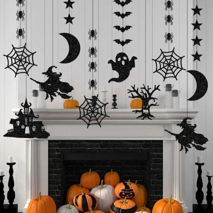 HexaSpook Décoration Suspendue | Set de Halloween 6 pièces | Fantômes & Sorcières | Pour Maison & Fête