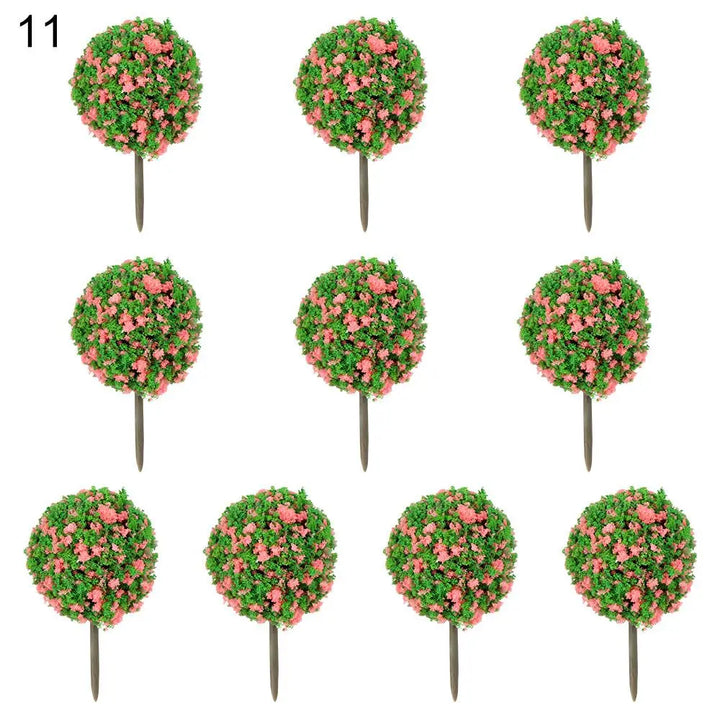 Set de Modèles d'Arbres Miniatures ScenaFlor | 10 pièces | Pour Modélisme & Aménagement Paysager | Petits Arbres Décoratifs en Plastique
