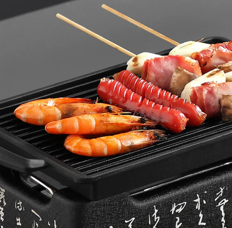 Koarento Gril à Charbon Portable | Gril de Table Coréen pour Extérieur & Intérieur | Réutilisable & Compact | Idéal pour BBQ & Camping