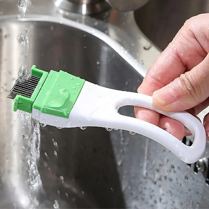 Coupe-oignons Graviso OnionSharp | Coupe-légumes et oignons pratique avec capuchon de protection | 14 × 4,3 cm | Lames en acier inoxydable et poignée ergonomique