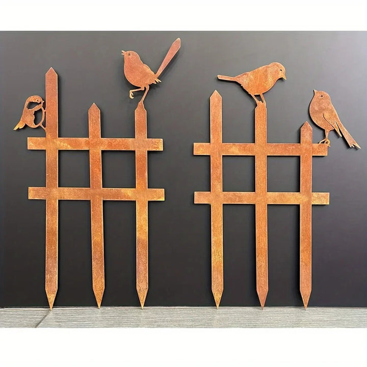 Rustivalo Métal-Jardin Oiseau | Élément de décoration de jardin rustique | Charmant & résistant aux intempéries | Idée cadeau pour les amoureux du jardin