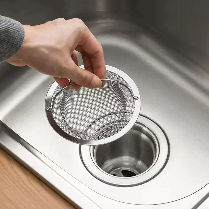Filtre de Drain DrainGuard Inox | Filtre en acier inoxydable pour cuisine et salle de bain | Retient les restes de nourriture et les cheveux | Antirouille et durable