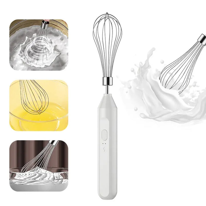 Frothix | Mousseur à lait électrique & batteur à main | Acier inoxydable | Pour café, lait & œufs | Rechargeable & polyvalent