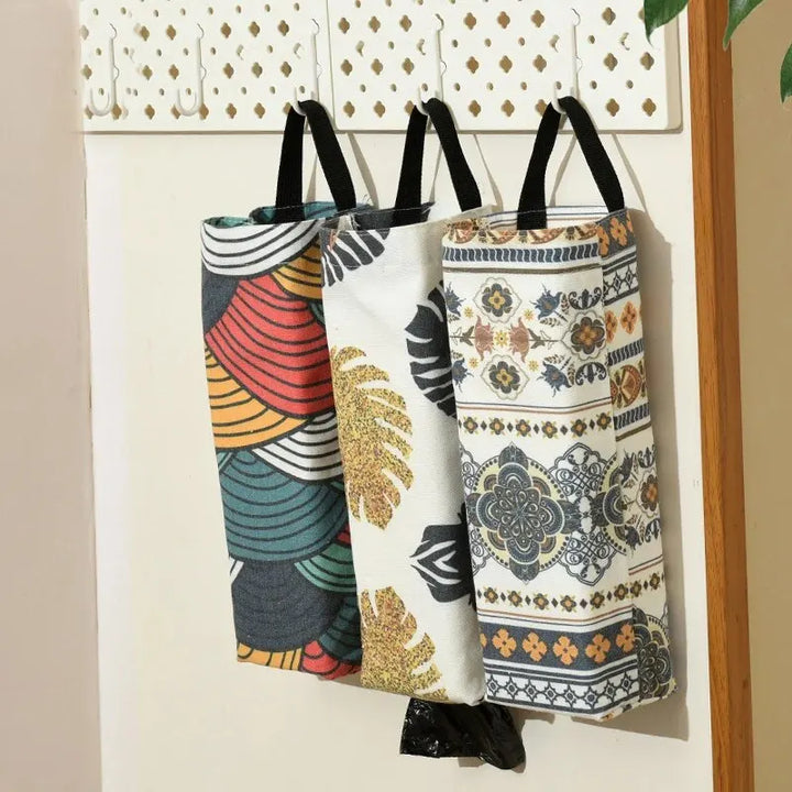 Support mural Baginova pour sacs poubelle | Distributeur de sacs gain de place | Rangement sans perçage | 34×10 cm