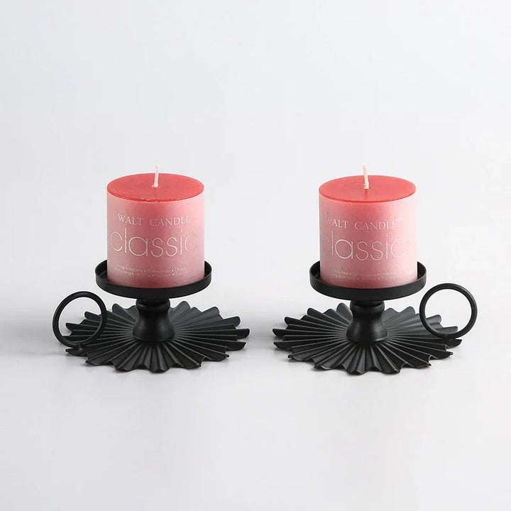 Bougeoir FerroGlow | Bougeoir en fer noir | Élégant & Intemporel | Pour mariage, fête & décoration intérieure