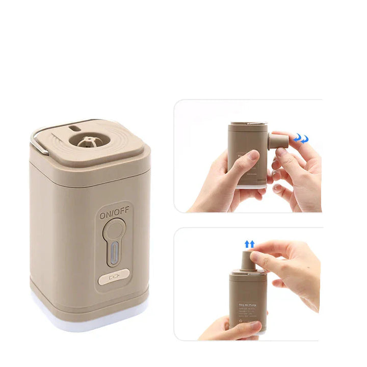 Pompe à air extérieure AeroBlow Mini | Électrique & Rechargeable USB | Portable & Sans fil | Pour matelas pneumatiques & sacs sous vide