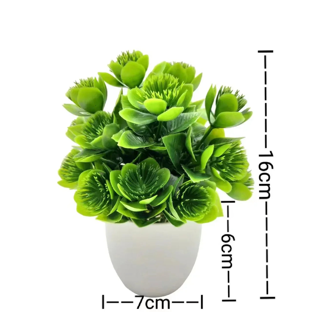 Plante artificielle Everliva en pot 16 cm | Toujours verte & sans entretien | Décoration pour salon, chambre, bureau & salle de bain