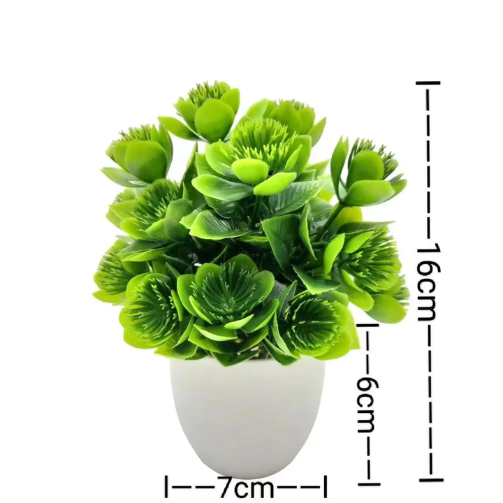 Plante artificielle Everliva en pot 16 cm | Toujours verte & sans entretien | Décoration pour salon, chambre, bureau & salle de bain