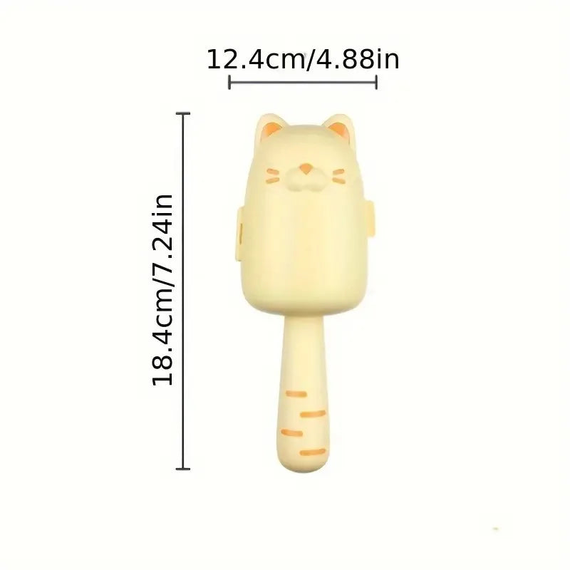 FellFixx Rouleau à peluches Chat | Éliminateur de poils d'animaux au design de chat | Portable & Réutilisable | Pour vêtements & meubles