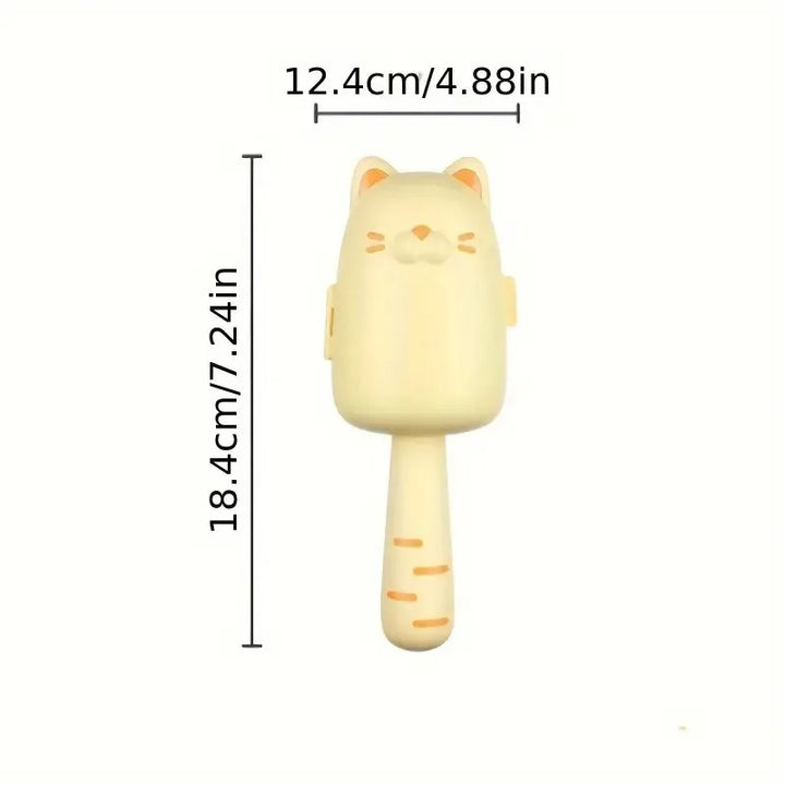 FellFixx Rouleau à peluches Chat | Éliminateur de poils d'animaux au design de chat | Portable & Réutilisable | Pour vêtements & meubles