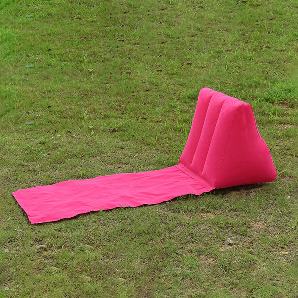 Matelas de plage gonflable avec dossier | Pliable et confortable | Coussin de voyage et de camping AirLounge