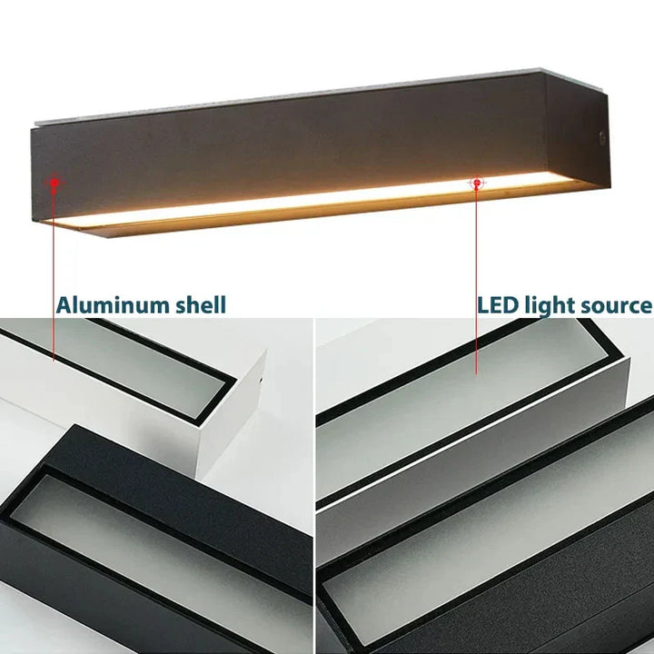Lampe solaire murale Solavella | 16 LEDs | Super lumineuse & étanche | Pour jardin, balcon & mur de maison | Blanc chaud & froid